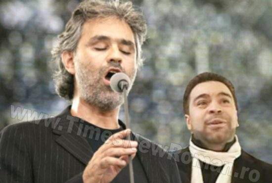 Andrea Bocelli, păcălit să urce pe scenă alături de Florin Salam