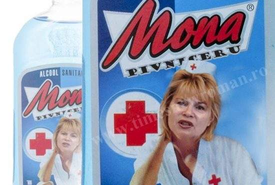 Poza zilei! Mona Pivniceru este noua imagine a alcoolului sanitar „Mona”