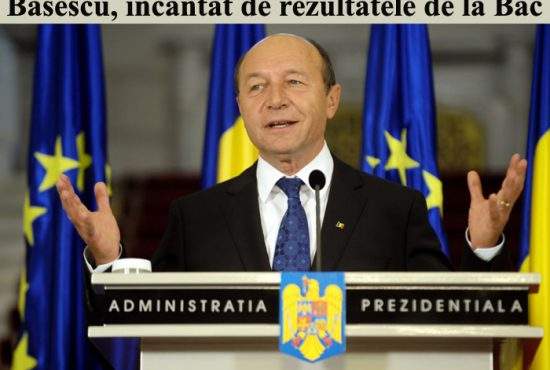 Băsescu, mulţumit de rezultatele de la Bac: „Vom avea o generaţie de ospătari şi tinichigii”