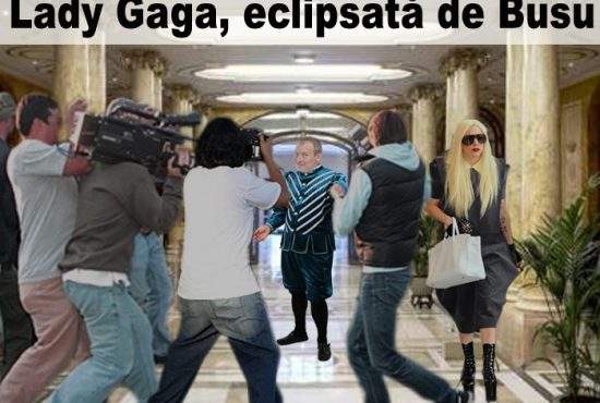 Lady Gaga, eclipsată de Busu la sosirea în România