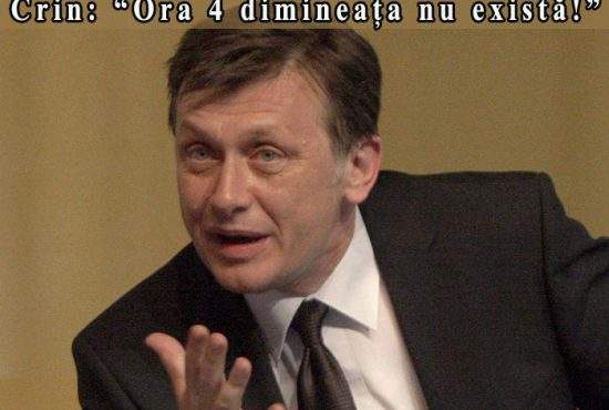 Crin Antonescu: „Ora 4 dimineaţa e ca Moş Crăciun, în realitate ea nu există”