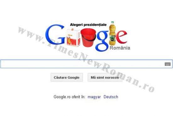 Foto! Google celebrează alegerile din România printr-un logo special