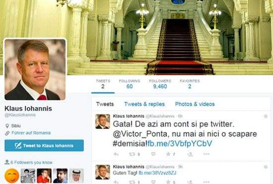 Lupta dintre palate se ascute! Iohannis a început să-l atace pe Ponta și de pe contul de twitter