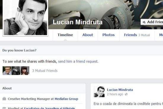 Trustul Mediafax, aproape de insolvenţă. Lucian Mîndruţă a pierdut parola de Facebook