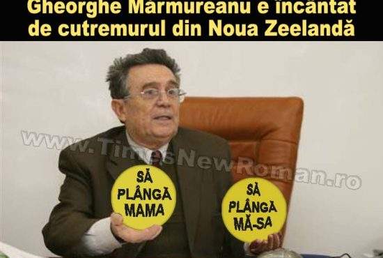 Gheorghe Mărmureanu: „Cutremurul din Noua Zeelandă mă face fericit”