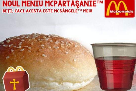 Foto: Concurenţă pentru Biserică? În pragul Sărbătorilor, McDonald’s lansează meniul McPărtăşanie