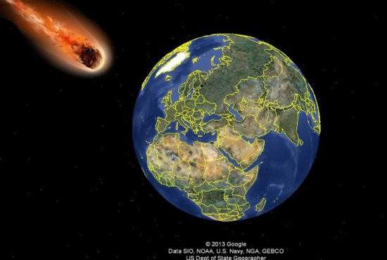 Un Google Asteroid de dimensiuni apreciabile ar putea lovi Google Earth