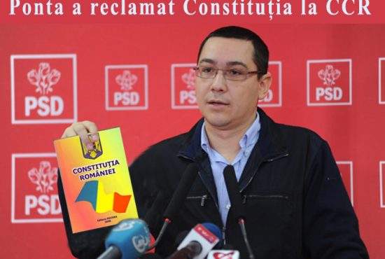 Victor Ponta a reclamat la CCR neconstituţionalitatea Constituţiei României