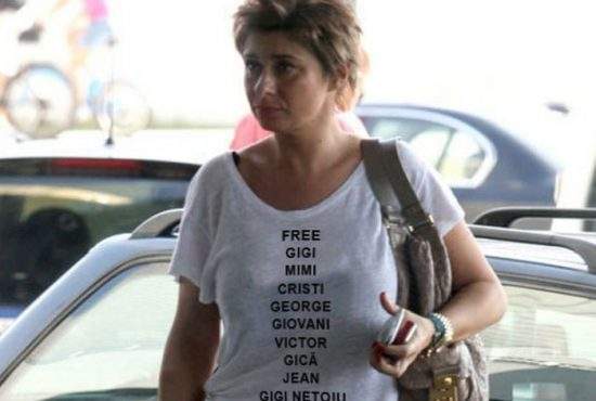 Foto! Anamaria Prodan şi-a scris pe tricou „Free Gigi, Mimi, Cristi, George, Giovani, Victor…”