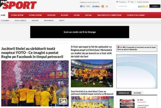 Campanie ProSport: „Dacă găseşti în altă parte mai multe articole cu Steaua, renunţăm la VEZI AICI”