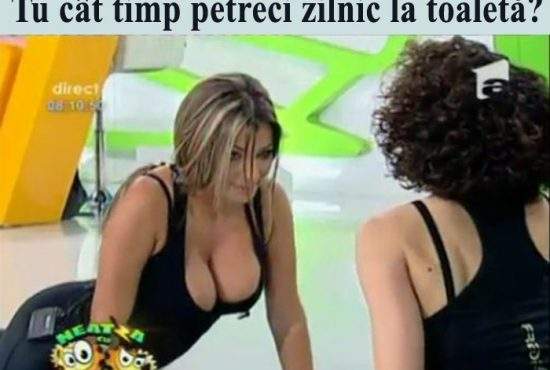 Sânii Roxanei Vancea, imaginea campaniei „Tu cât timp petreci zilnic la toaletă?”