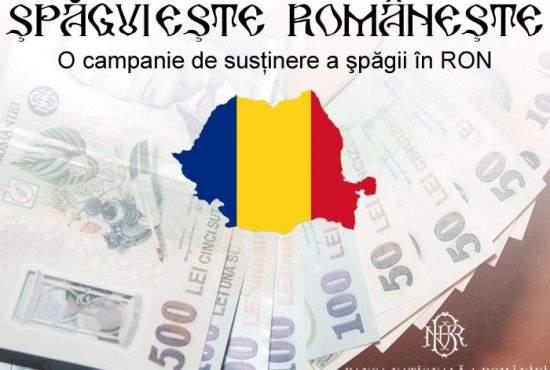 Şpăguieşte româneşte! BNR iniţiază campania de promovare a şpăgii în lei, în loc de euro sau dolari