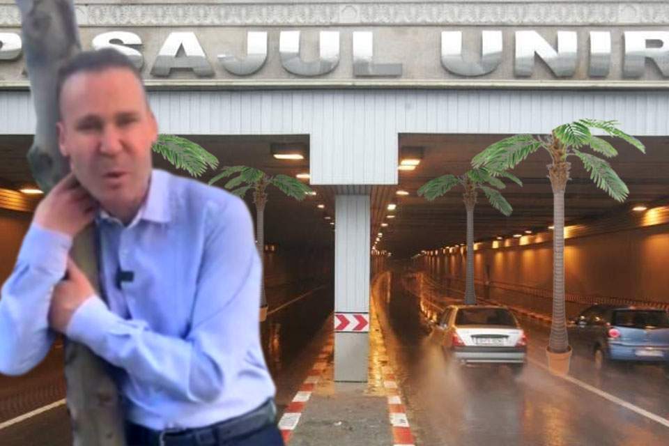 Negoiță are soluția salvatoare: Pasajul Unirii va fi proptit cu palmieri