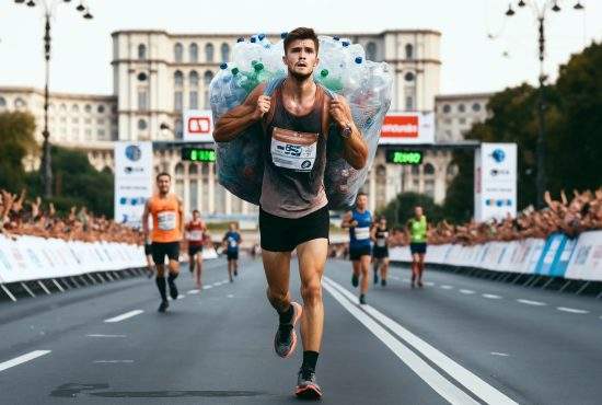 Sportivul eco-friendly. Un maratonist a ratat podiumul din cauza celor 300 de PET-uri culese pe drum