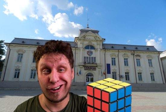 Primul caracalean care rezolvă cubul Rubik: l-a scăpat pe jos și s-a făcut singur!