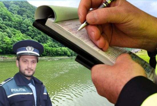 Un polițist vâlcean a amendat Oltul că circula ziua pe Valea Oltului