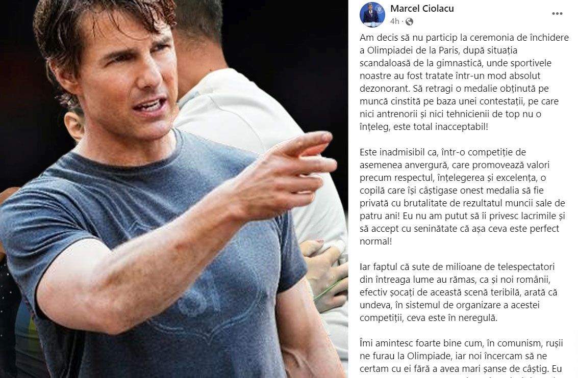 Tom Cruise a spus că dacă nu vine Ciolacu la festivitate nici el nu mai participă