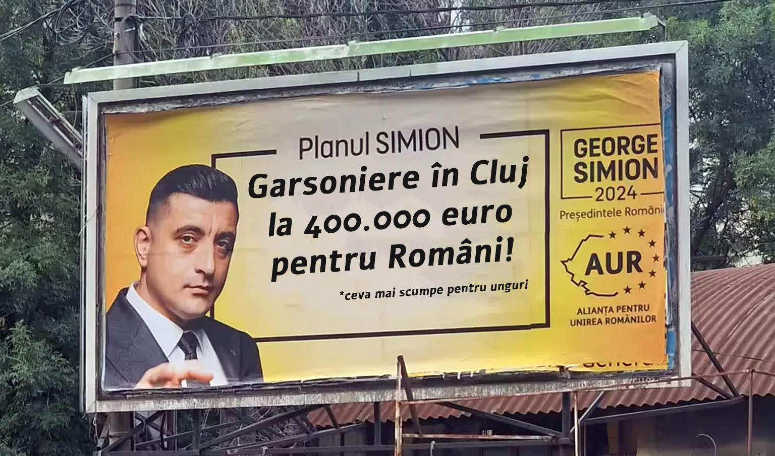 Campanie revoluţionară! George Simion promite clujenilor garsoniere la numai 400.000 de euro