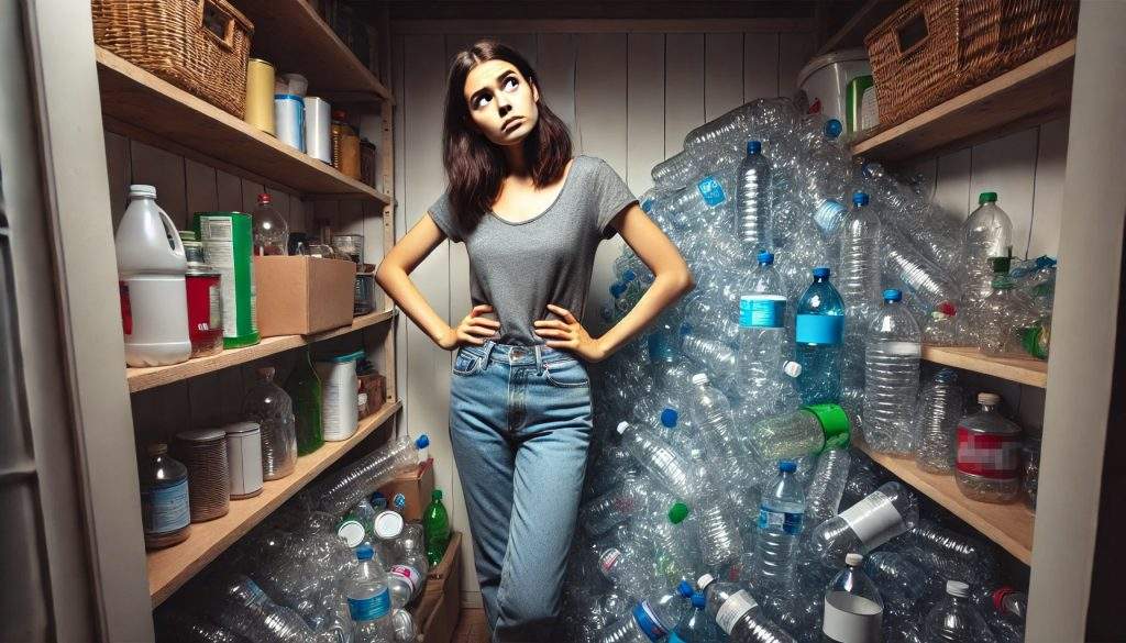 Reciclatoarea confuză! A adunat un munte de sticle de plastic fiindcă nu ştia dacă se aruncă la sticlă sau la plastic