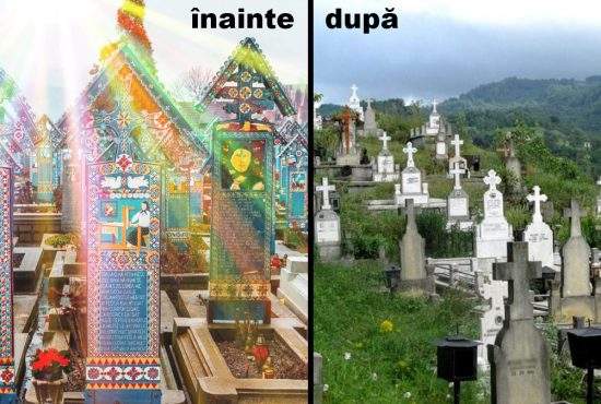 Cimitirul Vesel redevine cimitir normal după închiderea fabricii de droguri din Maramureş