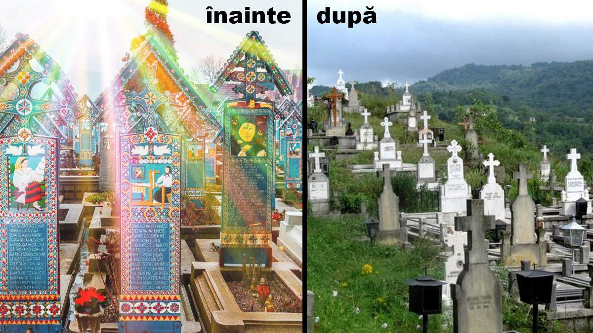 Cimitirul Vesel redevine cimitir normal după închiderea fabricii de droguri din Maramureş