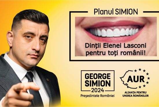 Planul Simion: ”Români, dacă mă votați, vă fac dinții ca ai Elenei Lasconi!”