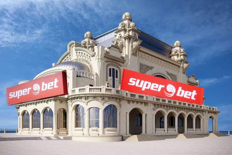 Cazinoul din Constanța e aproape gata. Azi a fost montată sigla Superbet