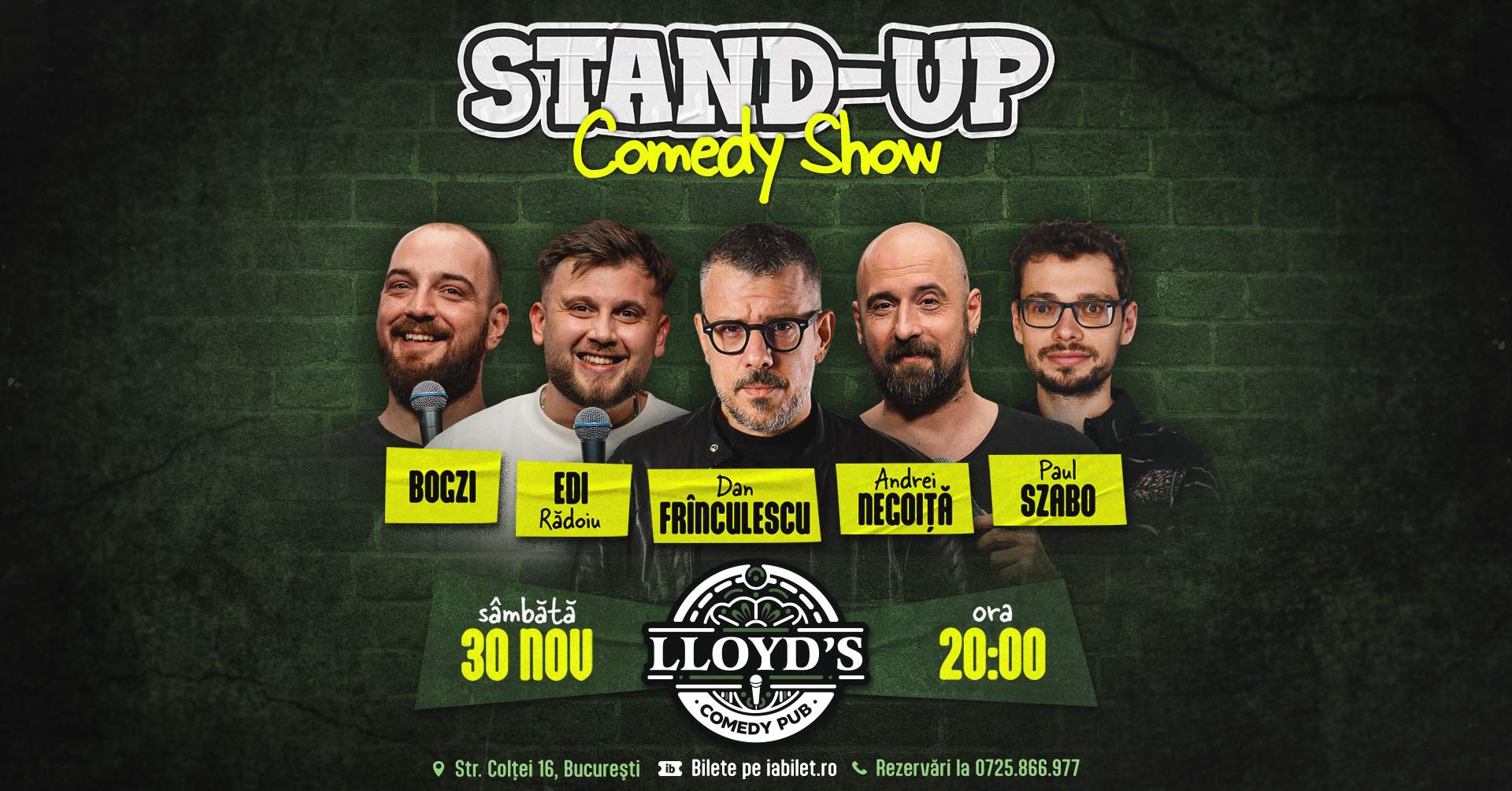 Stand-up Comedy cu Frînculescu, Paul Szabo, Edi Rădoiu, Bogzi & Nego