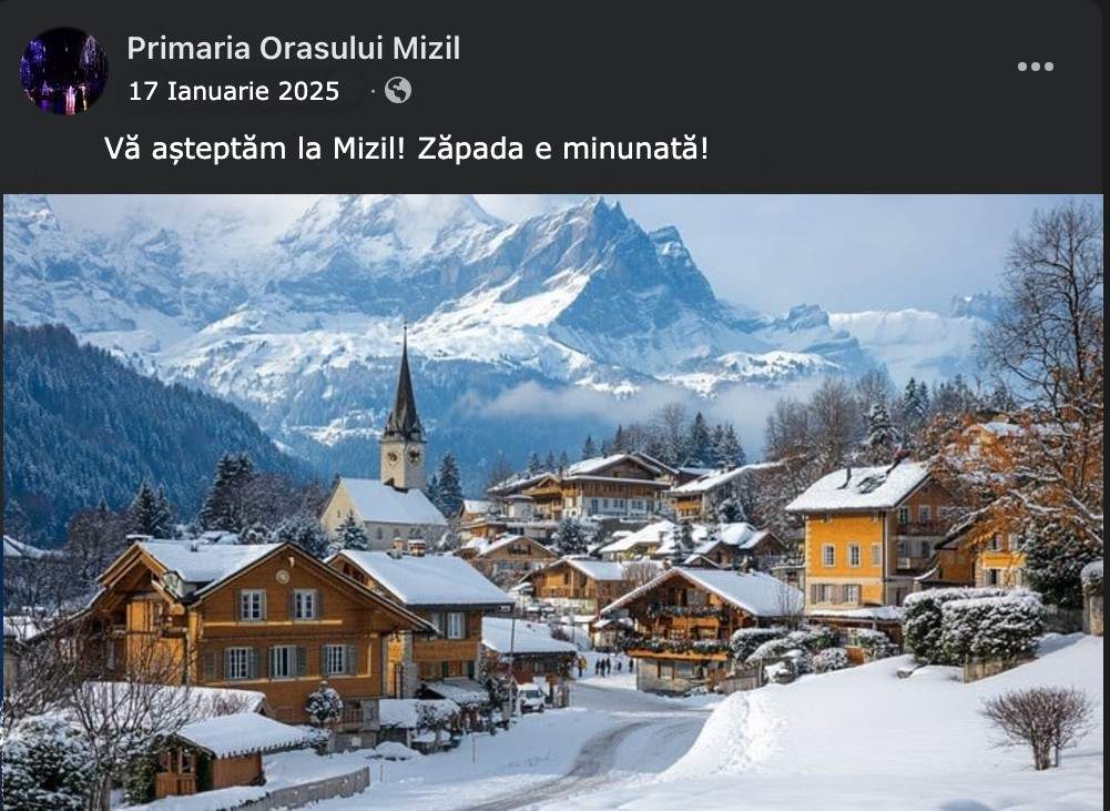 200.000 de români au vizitat Mizilul după ce primarul a anunțat că a nins în oraș